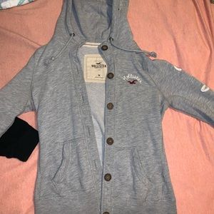 Hollister button up hoodie